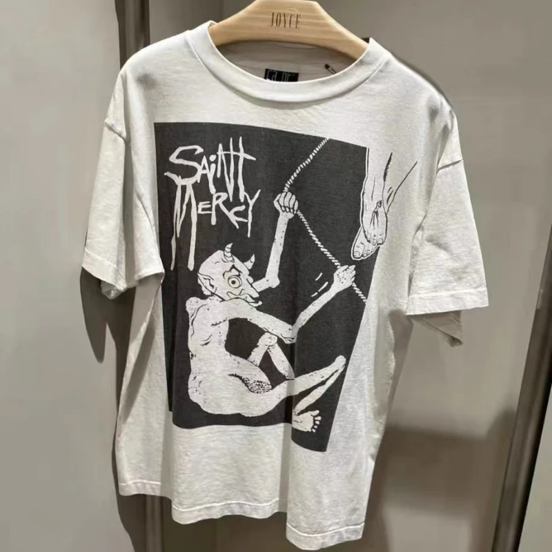 Devil Print Tshirts Casual Cotton Do Old White Round Neck Short Sleeved High Street Men Women Vintage T Shirt
Devil Print Tshirts Casual Cotton Do Old White Round Neck Short Sleeved High Street Men Women Vintage T Shirt