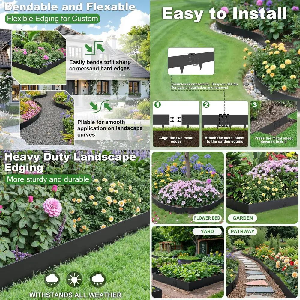 6 высотных x 40 длинных черных гибких стальных ландшафтных окантовки, 6 шт. в упаковке для двора, газона и каймы с цветочной кромкой 20 футов
6 высотных x 40 длинных черных гибких стальных ландшафтных окантовки, 6 шт. в упаковке для двора, газона и каймы с цветочной кромкой 20 футов