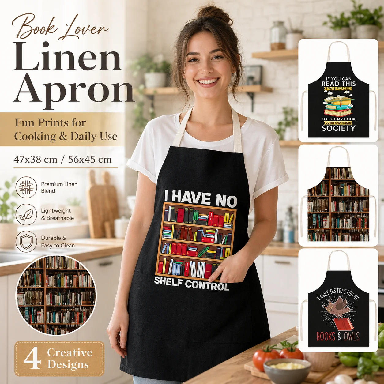 Funny Book Lover Linen Kitchen Apron Women Men Novelty Quote Cooking Baking Pinafore Sleeveless Chef Bib Librarian Gift
Funny Book Lover Linen Kitchen Apron Women Men Novelty Quote Cooking Baking Pinafore Sleeveless Chef Bib Librarian Gift
