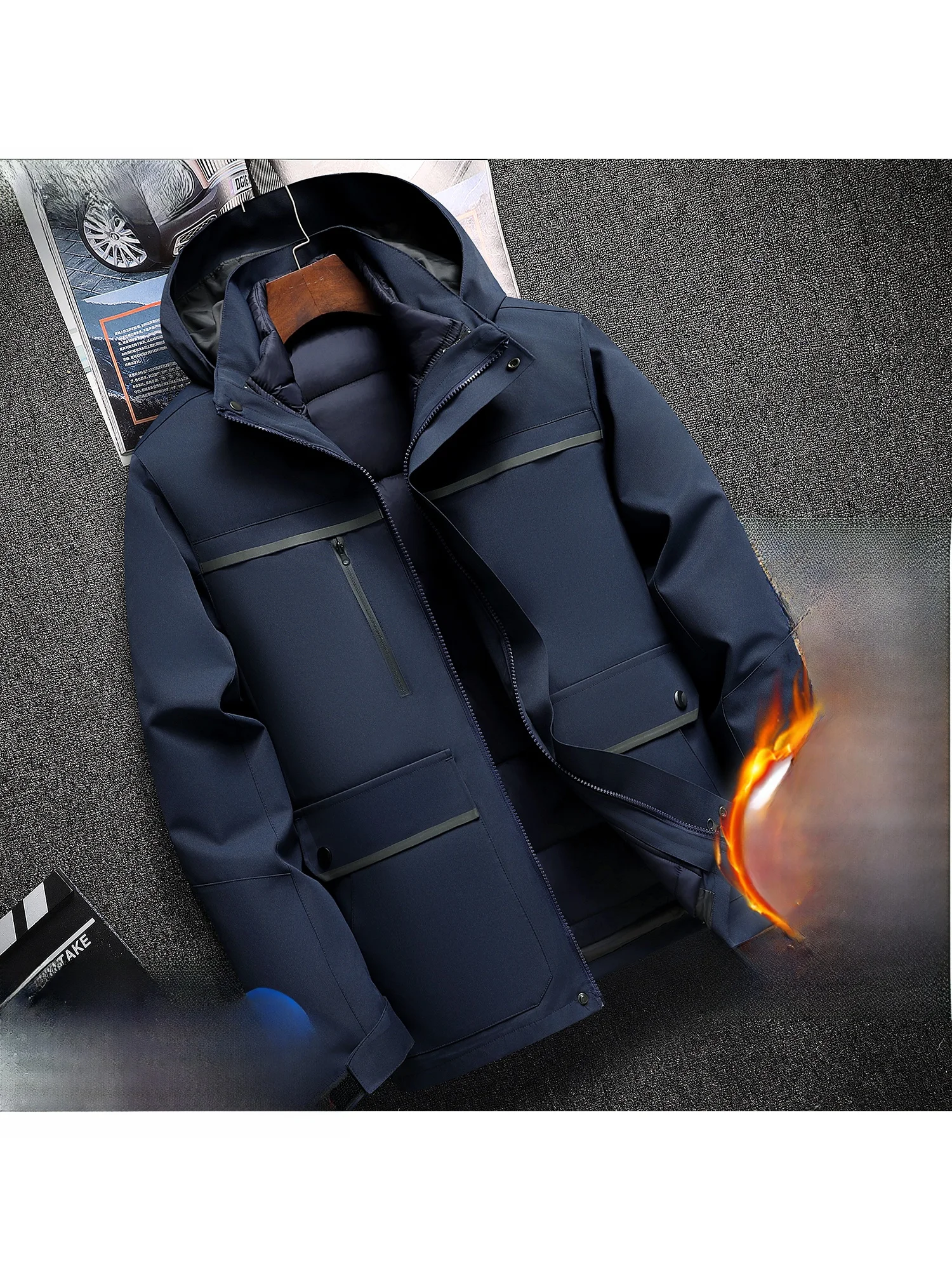 Thickened Removable Winter Workwear Jacket Men's Casual Style Windproof Cotton Coat Warm And Comfortable Removeable Inner Liner
Thickened Removable Winter Workwear Jacket Men's Casual Style Windproof Cotton Coat Warm And Comfortable Removeable Inner Liner