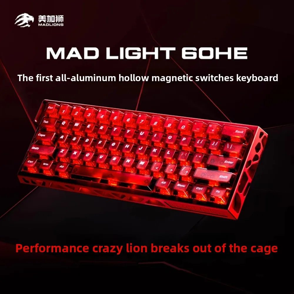 FGG MADLIONS MAD Light 60 HE Игровая клавиатура с ЧПУ, алюминиевый полый корпус Type-c, проводной динамический магнитный переключатель RGB 8K, 0,01 мм RT
FGG MADLIONS MAD Light 60 HE Игровая клавиатура с ЧПУ, алюминиевый полый корпус Type-c, проводной динамический магнитный переключатель RGB 8K, 0,01 мм RT