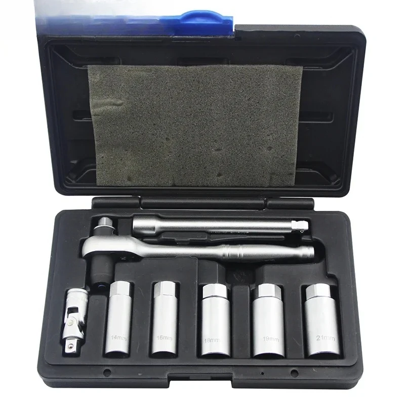 8PCS 3/8" Torque Limited Ratchet and Spark Plug Socket Kit Engine Repair Tool
8PCS 3/8" Torque Limited Ratchet and Spark Plug Socket Kit Engine Repair Tool