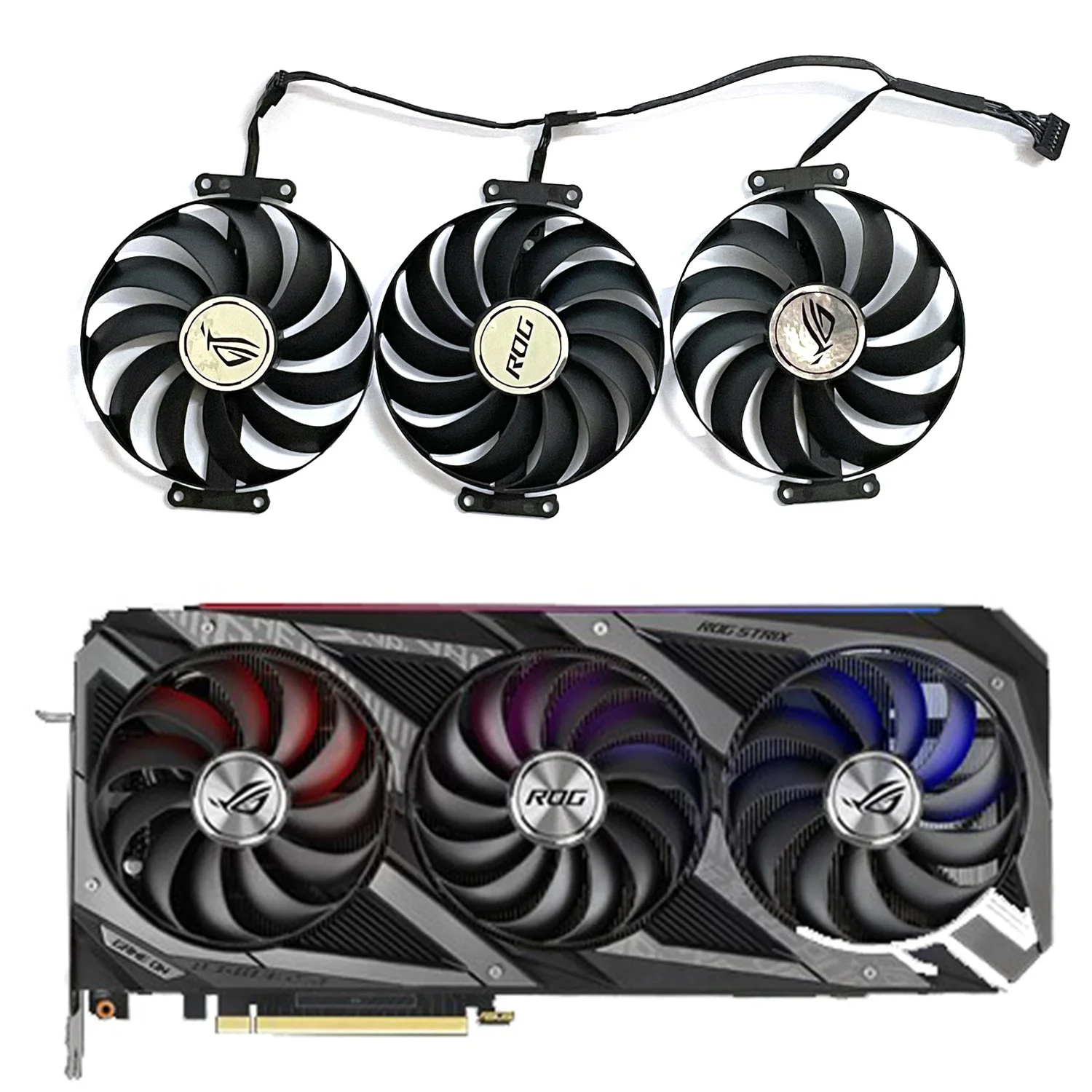 95MM CF1010U12S T129215SU 7Pin RTX3090 Cooler For ASUS Rog Strix Geforce RTX 3060 Ti 3070 3080 3090 3070Ti 3080Ti Graphics Cards
95MM CF1010U12S T129215SU 7Pin RTX3090 Cooler For ASUS Rog Strix Geforce RTX 3060 Ti 3070 3080 3090 3070Ti 3080Ti Graphics Cards