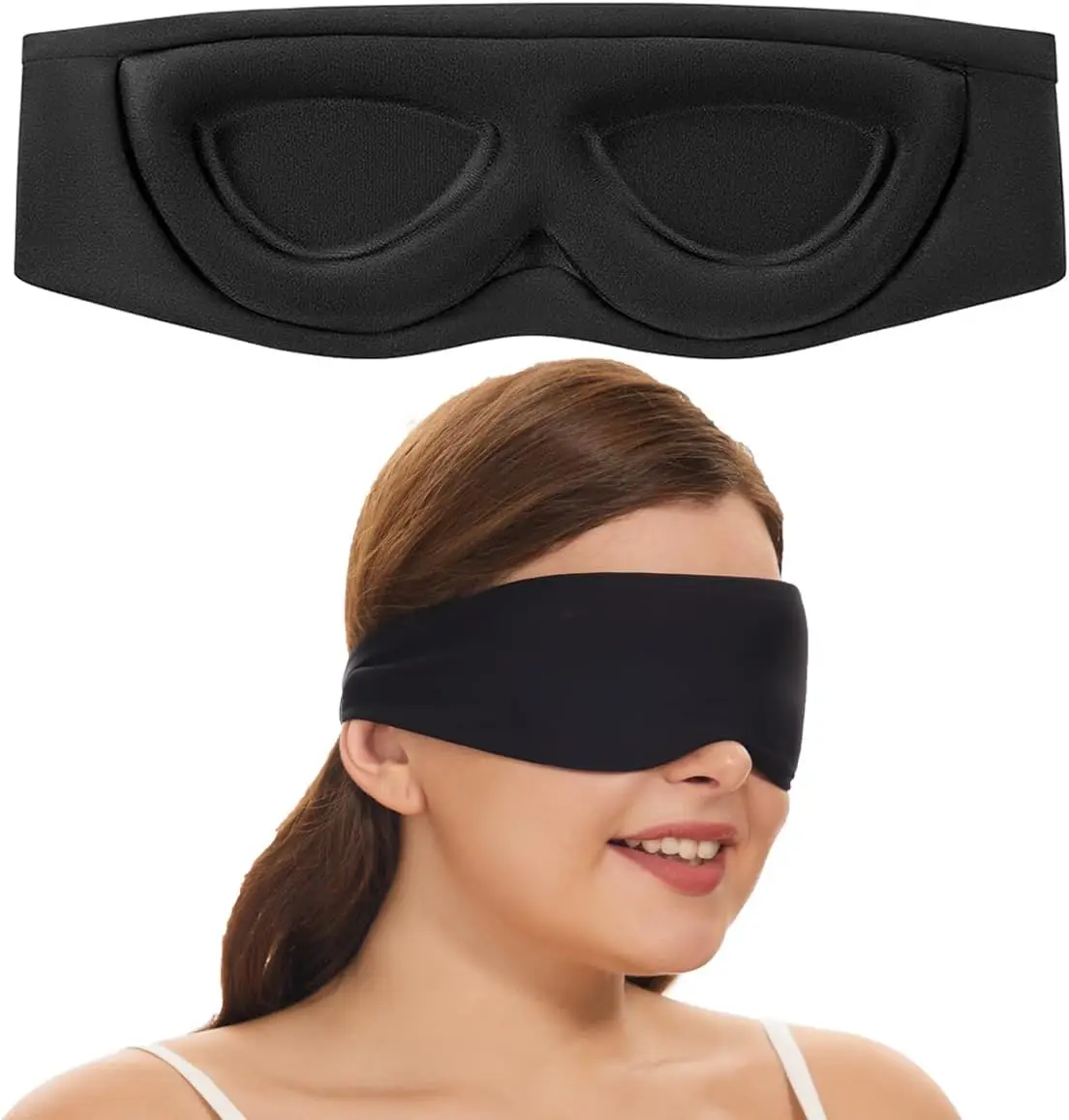 Sleep Mask for Side Sleepers Patented Design, Cup-Shaped and Extra-Soft, 100 Blackout Eye Mask Shades Cover
Sleep Mask for Side Sleepers Patented Design, Cup-Shaped and Extra-Soft, 100 Blackout Eye Mask Shades Cover