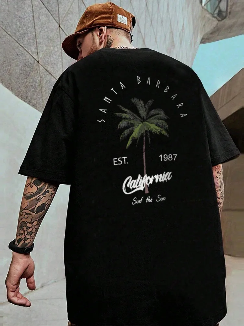 Men's T-shirt Summer Beach Graphic Print Design Simple Round Neck Short Sleeve Oversized T-shirt, 4XL,loose Matching Men's Style
Men's T-shirt Summer Beach Graphic Print Design Simple Round Neck Short Sleeve Oversized T-shirt, 4XL,loose Matching Men's Style