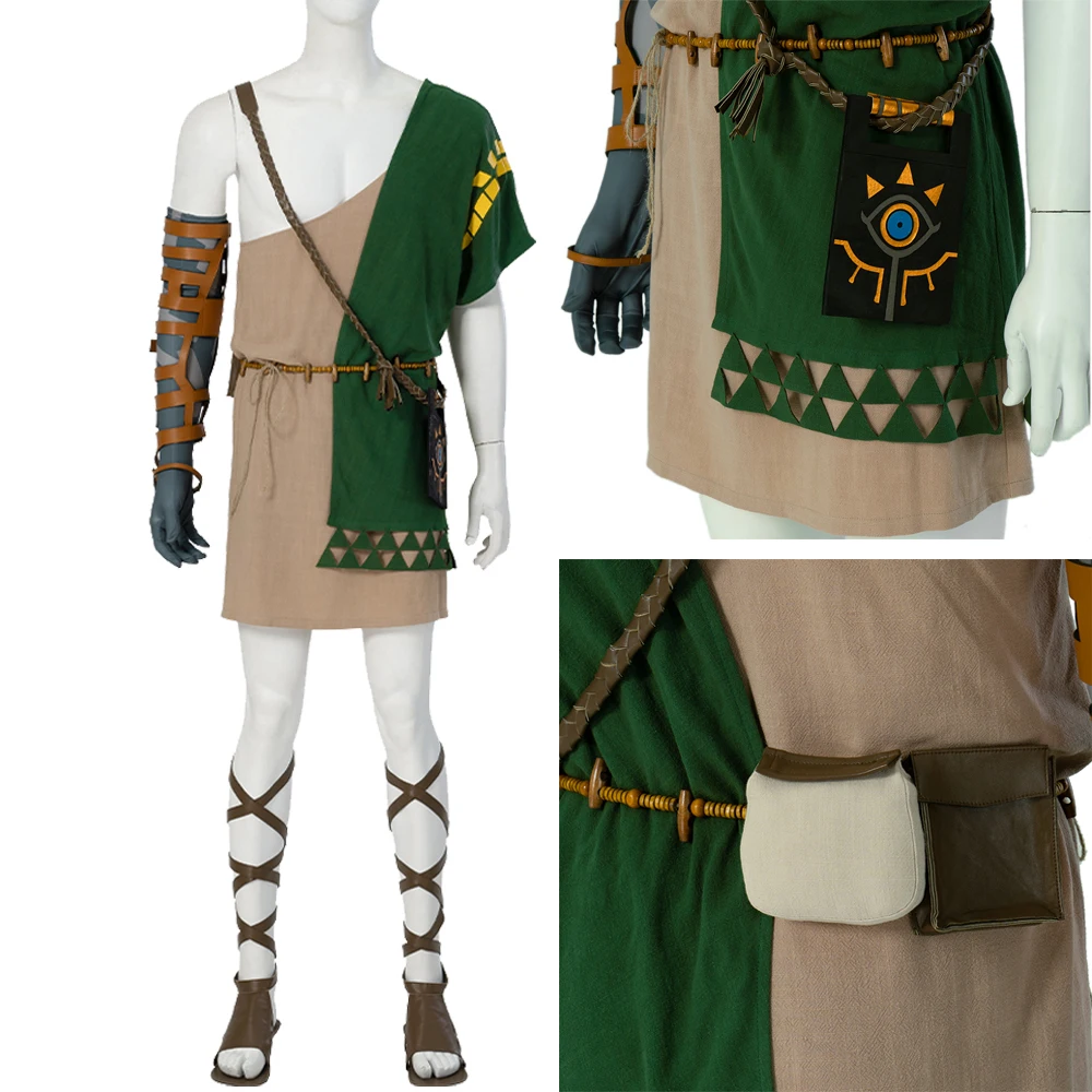 Halloween Clothes Game Tears Of The Kingdom Title Role Hero Link Cosplay Costume One-Shoulder Green Outfit For Adult And Child
Halloween Clothes Game Tears Of The Kingdom Title Role Hero Link Cosplay Costume One-Shoulder Green Outfit For Adult And Child