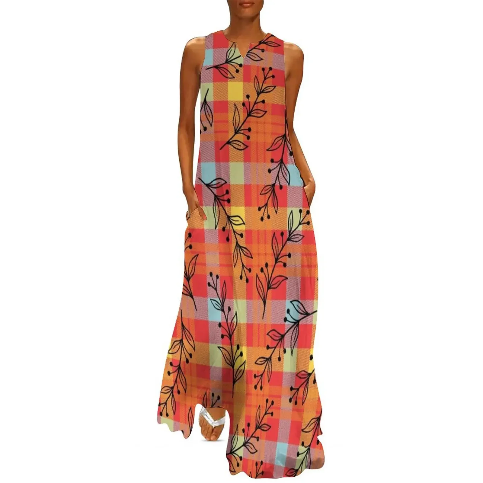 Leaf Plaid Seamless Pattern - Floral Geometric Design Long Dress Dress vintage Female dress prom
Leaf Plaid Seamless Pattern - Floral Geometric Design Long Dress Dress vintage Female dress prom