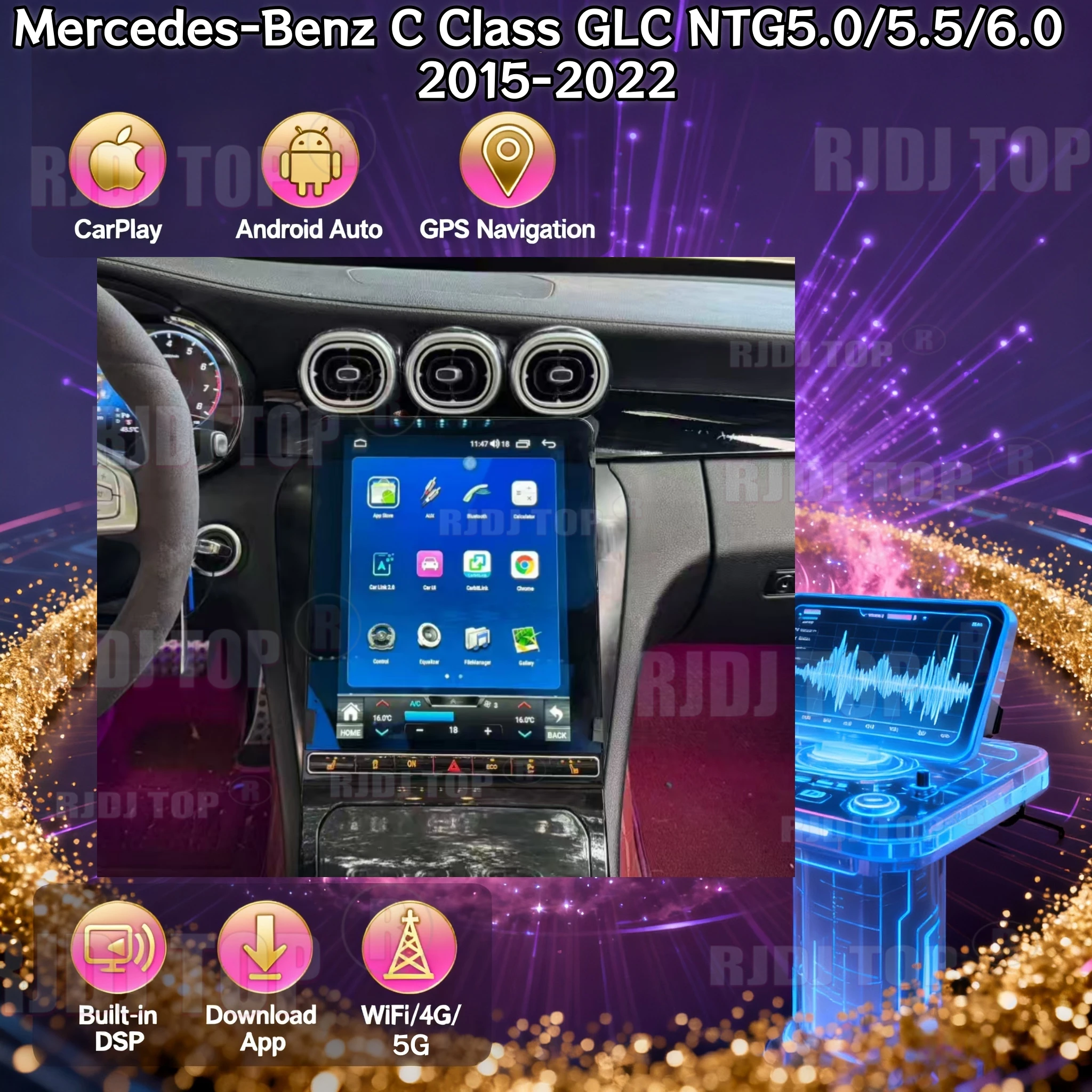 2025 Upgrade 12.1"Vertical Screen Android Auto Car Radio For Mercedes-Benz C Class GLC NTG5.0/5.5/6.0 2015-2022 Carplay GPS Navi
2025 Upgrade 12.1"Vertical Screen Android Auto Car Radio For Mercedes-Benz C Class GLC NTG5.0/5.5/6.0 2015-2022 Carplay GPS Navi