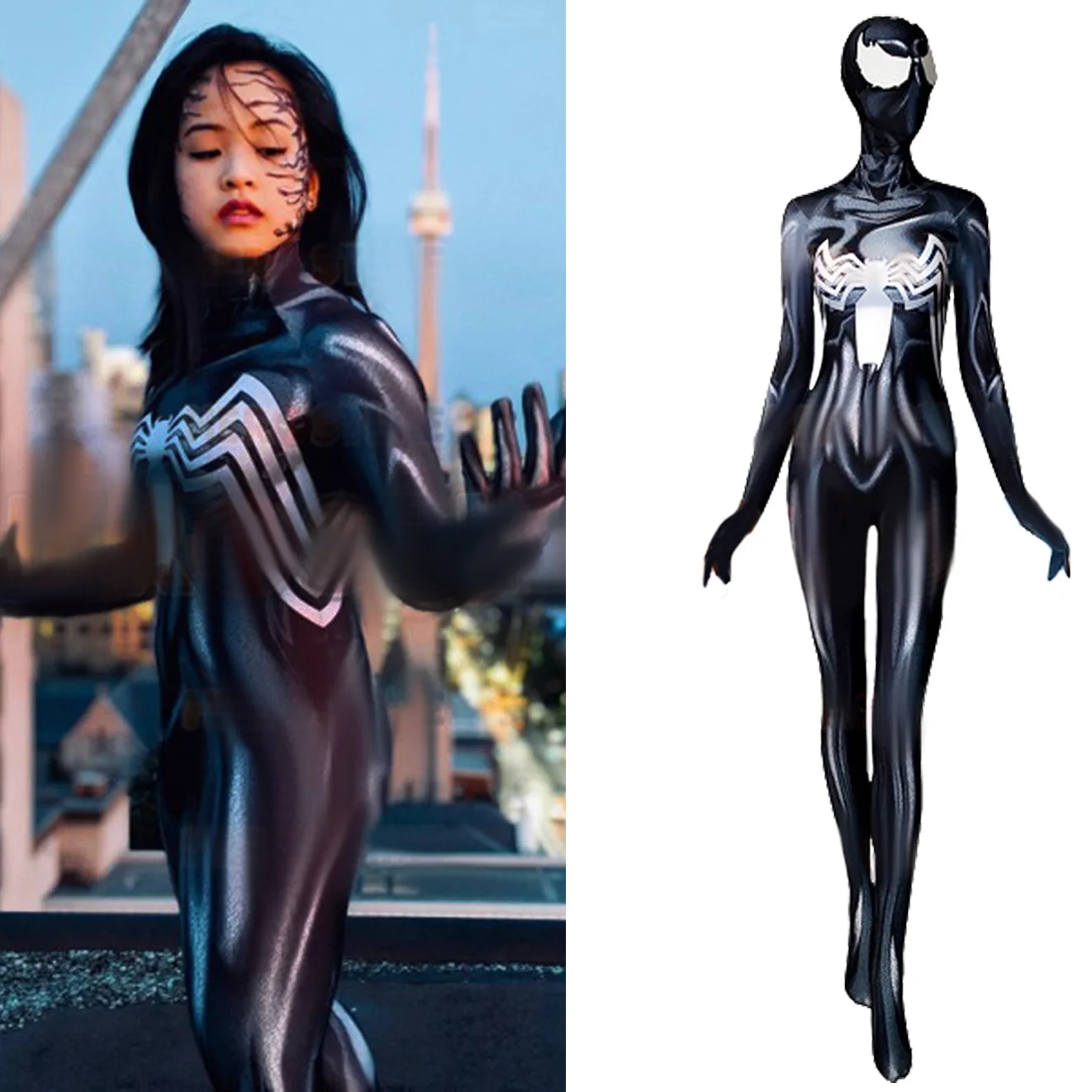 Amazing Spiderwoman Cosplay She Venom Anne Winifred Weying Costume 3D Printed Spandex Superhero Bodysuit Halloween Costume Adult
Amazing Spiderwoman Cosplay She Venom Anne Winifred Weying Costume 3D Printed Spandex Superhero Bodysuit Halloween Costume Adult