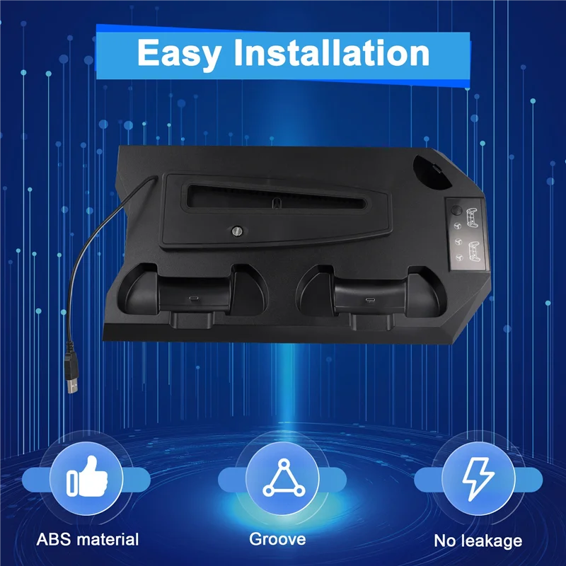 Suitable Vertical Cooling Stand For Ps5/Ps5 Slim Console Fast Charging Station For Playstation5 Gamepad Charging Dock
Suitable Vertical Cooling Stand For Ps5/Ps5 Slim Console Fast Charging Station For Playstation5 Gamepad Charging Dock