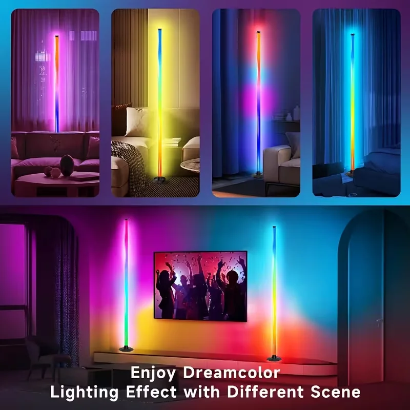 Smart RGB Floor Lamp, Music Sync Color Changing Atmosphere Lamp, Modern Indoor Decorative Light for Bedroom, Living Room, Gaming Room, Parties And Various Festivals, Ideal Birthday And Holiday Gift
Smart RGB Floor Lamp, Music Sync Color Changing Atmosphere Lamp, Modern Indoor Decorative Light for Bedroom, Living Room, Gaming Room, Parties And Various Festivals, Ideal Birthday And Holiday Gift