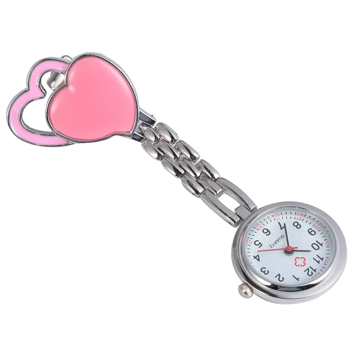 Nurse Fob Watch Heart Shaped Pink Exquisite Detail Practical Information Easy Readable Fashionable Hanging Watch
Nurse Fob Watch Heart Shaped Pink Exquisite Detail Practical Information Easy Readable Fashionable Hanging Watch