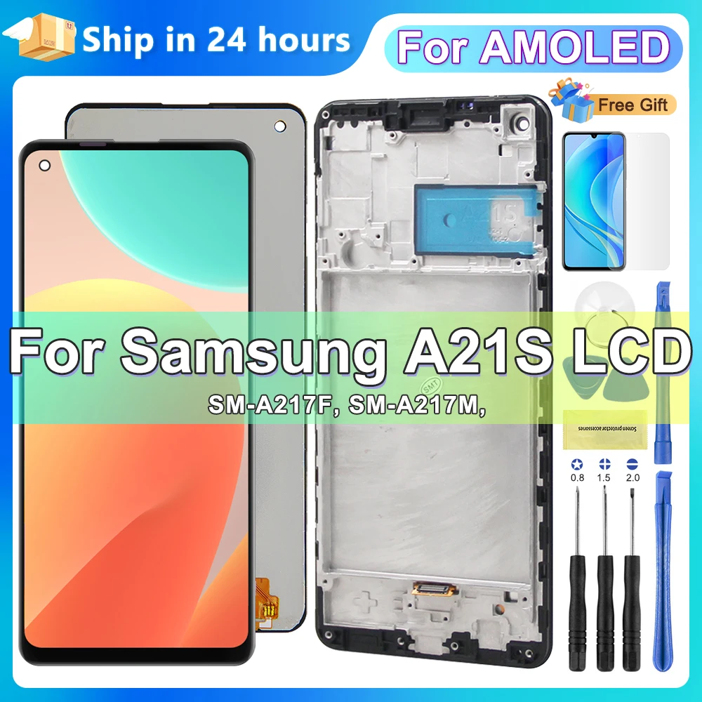 6.5" A21S Display Screen With Frame for Samsung Galaxy A21S A217 A217F A217F/DS LCD Display Touch Screen Digitizer Replacement
6.5" A21S Display Screen With Frame for Samsung Galaxy A21S A217 A217F A217F/DS LCD Display Touch Screen Digitizer Replacement