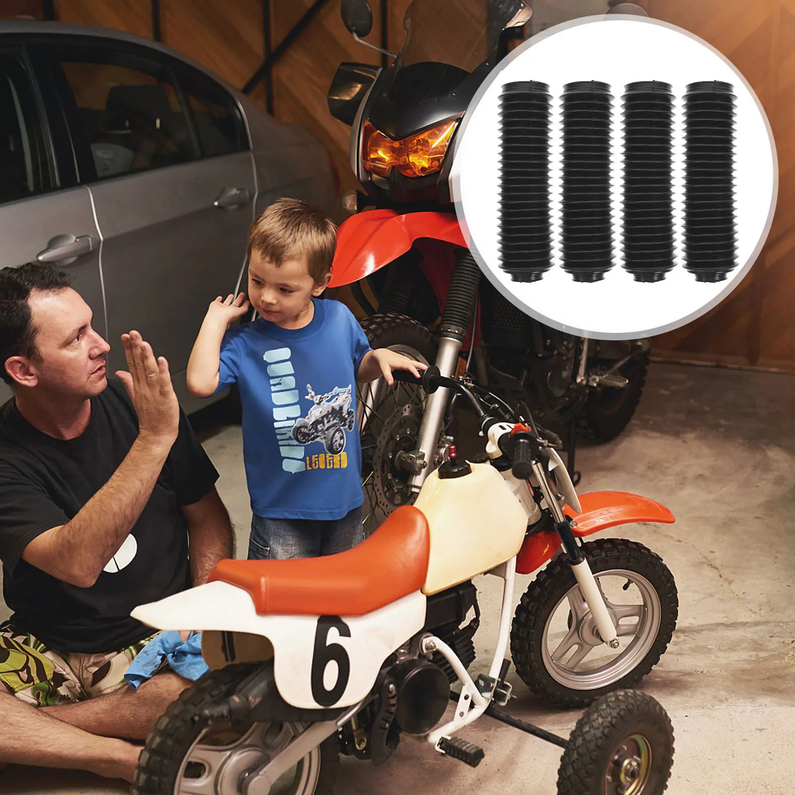 4pcs Shock Absorber Dust Cover Motorcycle Accessories Front Fork Protector Rubber Boots ATV Bikes Dust Jacket Cover
4pcs Shock Absorber Dust Cover Motorcycle Accessories Front Fork Protector Rubber Boots ATV Bikes Dust Jacket Cover