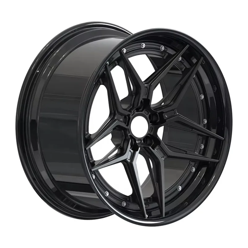 Custom Forging 2 Piece Style Middle Plate Satin Black Uter Barrel Polished Black Car Wheels
Custom Forging 2 Piece Style Middle Plate Satin Black Uter Barrel Polished Black Car Wheels