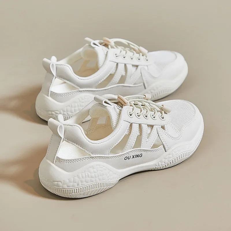 Summer Women's Sandals, Breathable Hollow Soft-soled White Shoes, Light and Comfortable Casual Sneakers Zapatos De Mujer
Summer Women's Sandals, Breathable Hollow Soft-soled White Shoes, Light and Comfortable Casual Sneakers Zapatos De Mujer