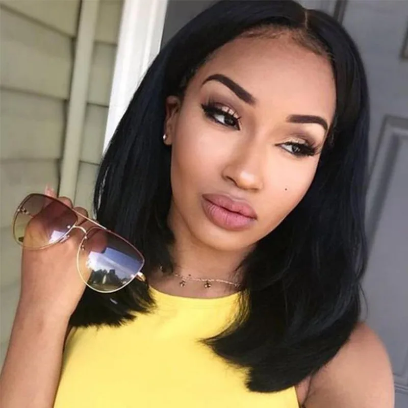 Fashion synthetic wig women Black women medium length straight hair high temperature silk synthetic fiber headgear
Fashion synthetic wig women Black women medium length straight hair high temperature silk synthetic fiber headgear