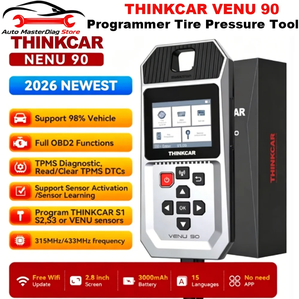 THINKCAR VENU 90 Car Tire Pressure Diagnose Tool Automotive TPMS Sensor Programming Learning Activator For ThinkTool Pro 689BT
THINKCAR VENU 90 Car Tire Pressure Diagnose Tool Automotive TPMS Sensor Programming Learning Activator For ThinkTool Pro 689BT