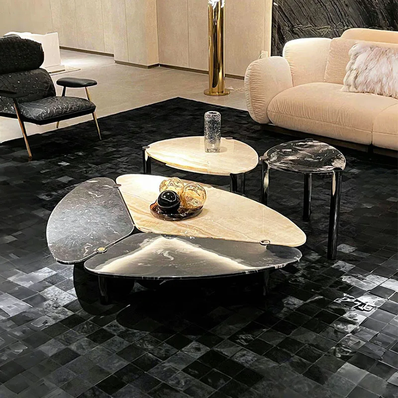 Italian coffee table living room high-end atmosphere marble splicing coffee table light luxury advanced sense creative special
Italian coffee table living room high-end atmosphere marble splicing coffee table light luxury advanced sense creative special