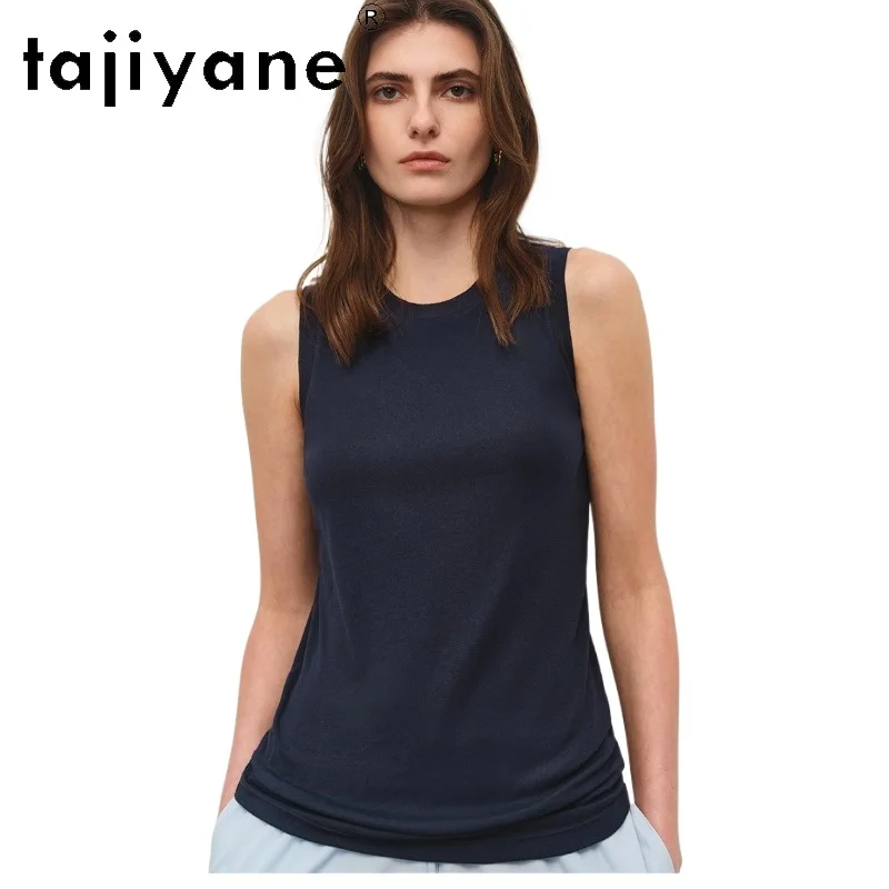 TAJIYANE 85% Cotton Women's Tanks T Shirts Sleeveless Summer Clothes Round Neck Tanks Top Slim-fit Shirts for Women Топ Женский
TAJIYANE 85% Cotton Women's Tanks T Shirts Sleeveless Summer Clothes Round Neck Tanks Top Slim-fit Shirts for Women Топ Женский