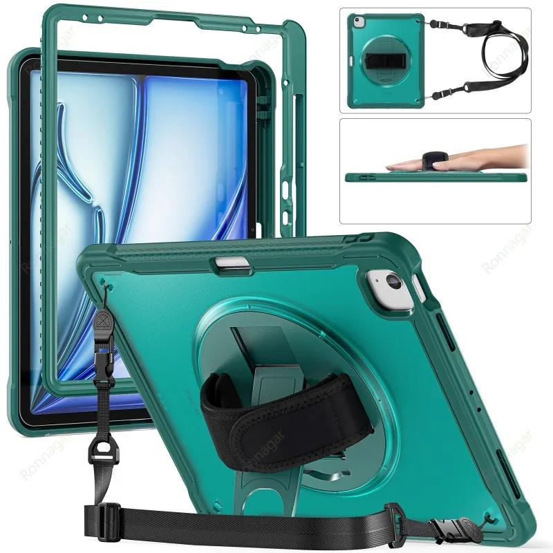 For iPad Pro 12.9 Case 6th/5th/4th/3rd Gen 360° Rotating Stand Shockproof for iPad Air 13 Inch M4 2026 M3 M2 With Shoulder Strap
For iPad Pro 12.9 Case 6th/5th/4th/3rd Gen 360° Rotating Stand Shockproof for iPad Air 13 Inch M4 2026 M3 M2 With Shoulder Strap