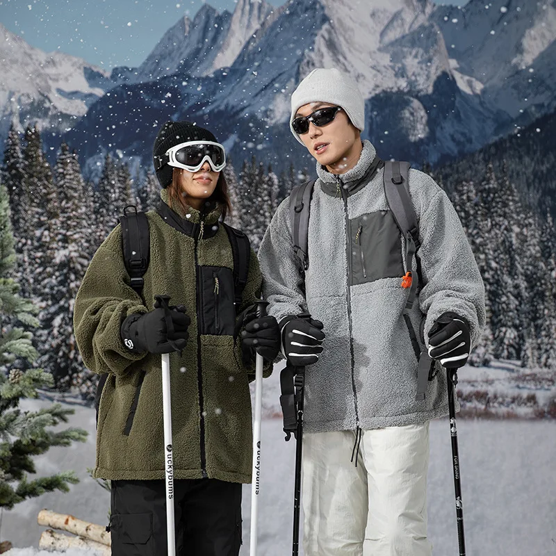 Outdoor Autumn Winter Double-Sided Warm Stand Collar Jaet Men Women Faion Brand Splicing Color Contrast Fce Jaet
Outdoor Autumn Winter Double-Sided Warm Stand Collar Jaet Men Women Faion Brand Splicing Color Contrast Fce Jaet