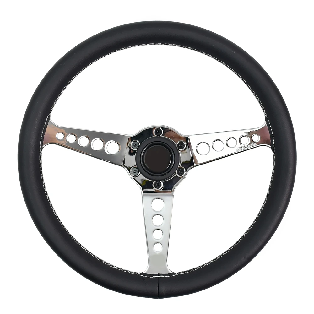 14inch Black Leather Steering Wheel 14 Hole 50mm Deepth Aluminum Bracket Racing Sport Steering Wheel With Black Horn Button
14inch Black Leather Steering Wheel 14 Hole 50mm Deepth Aluminum Bracket Racing Sport Steering Wheel With Black Horn Button