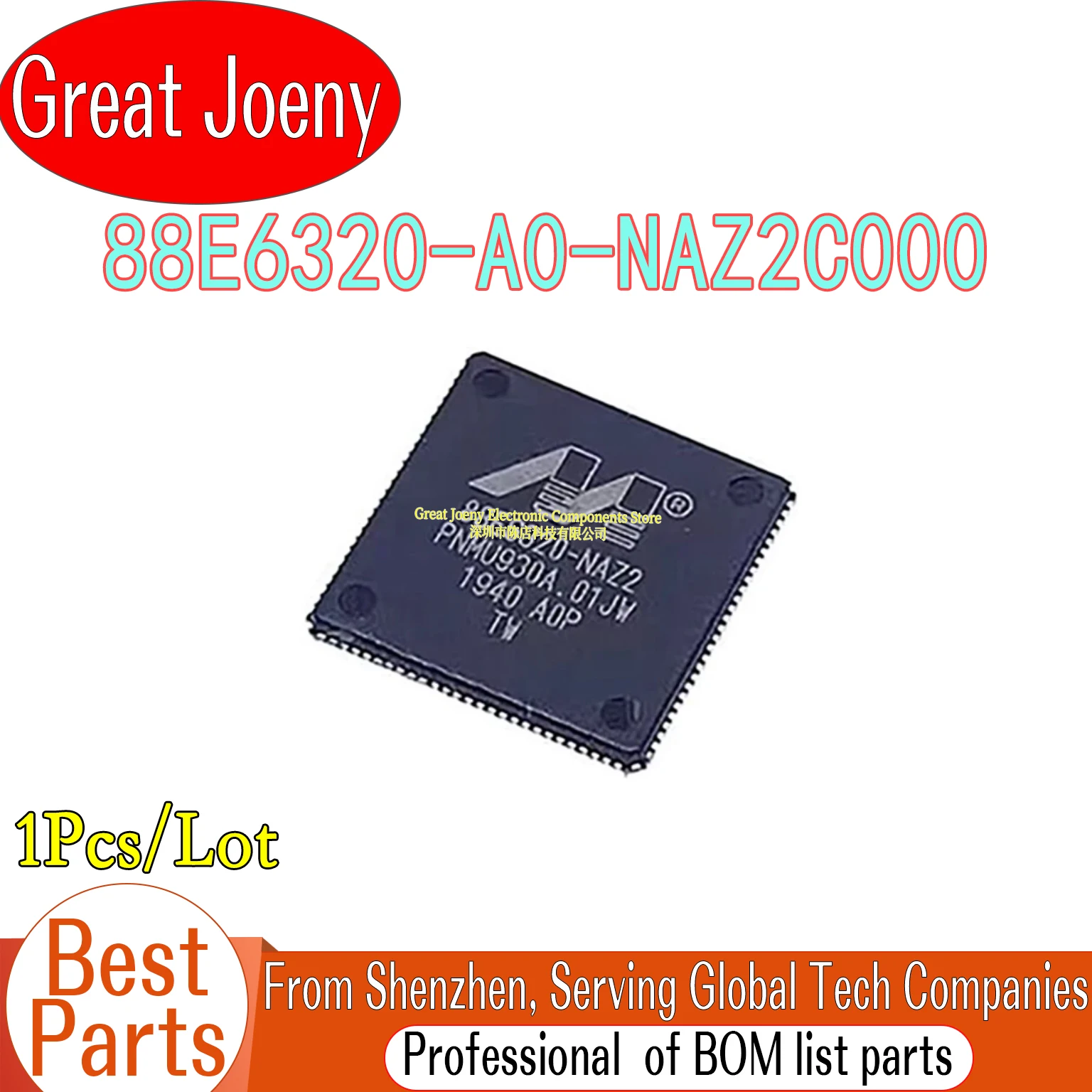 100% New Original 88E6320-NAZ2 88E6320-A0-NAZ2C000 88E6320 IC Chipset QFN-108
100% New Original 88E6320-NAZ2 88E6320-A0-NAZ2C000 88E6320 IC Chipset QFN-108