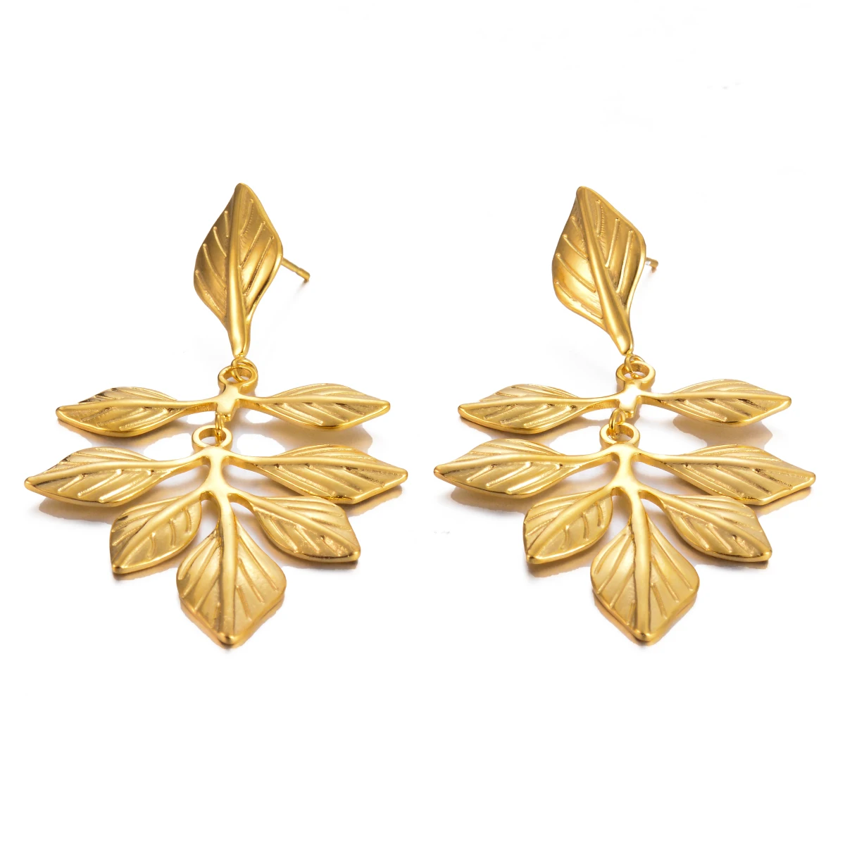 Gold Color Stainless Steel Earrings Classic Drop Plant Leaves Fashion Pendants Earrings For Women Jewelry Party Girls Gifts
Gold Color Stainless Steel Earrings Classic Drop Plant Leaves Fashion Pendants Earrings For Women Jewelry Party Girls Gifts