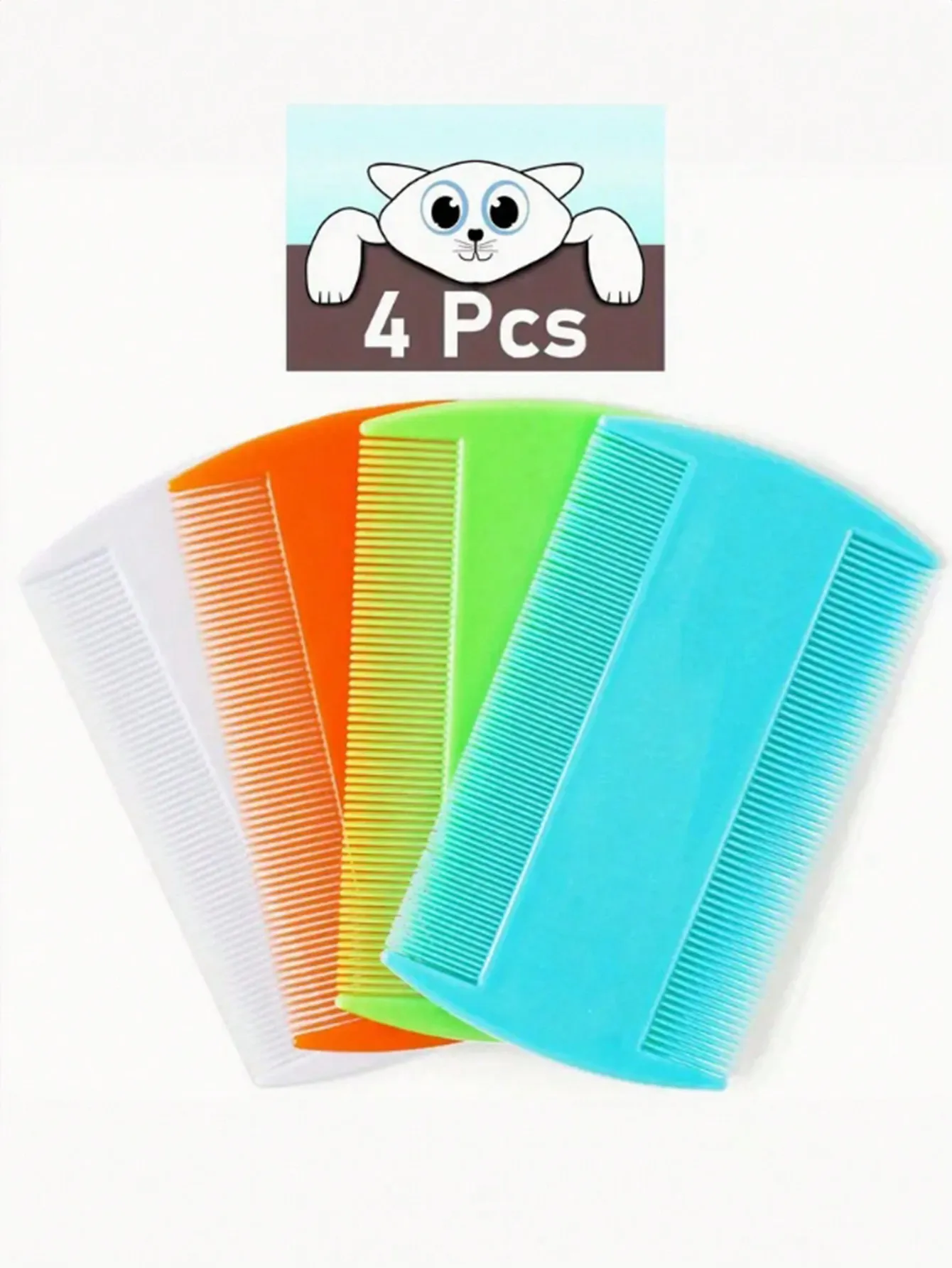 4pcs Pet Grooming Flea & Lice Comb, Double-Sided Fine Cat Hair Detangling Brush, Pet Fur Beauty Products
4pcs Pet Grooming Flea & Lice Comb, Double-Sided Fine Cat Hair Detangling Brush, Pet Fur Beauty Products