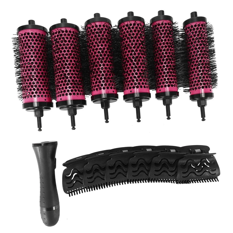 6Pcs/Set 3 Sizes Detachable Handle Hair Roller Brush With Positioning Clips Aluminum Barrel Curler Comb Hairdresser-AT35
6Pcs/Set 3 Sizes Detachable Handle Hair Roller Brush With Positioning Clips Aluminum Barrel Curler Comb Hairdresser-AT35