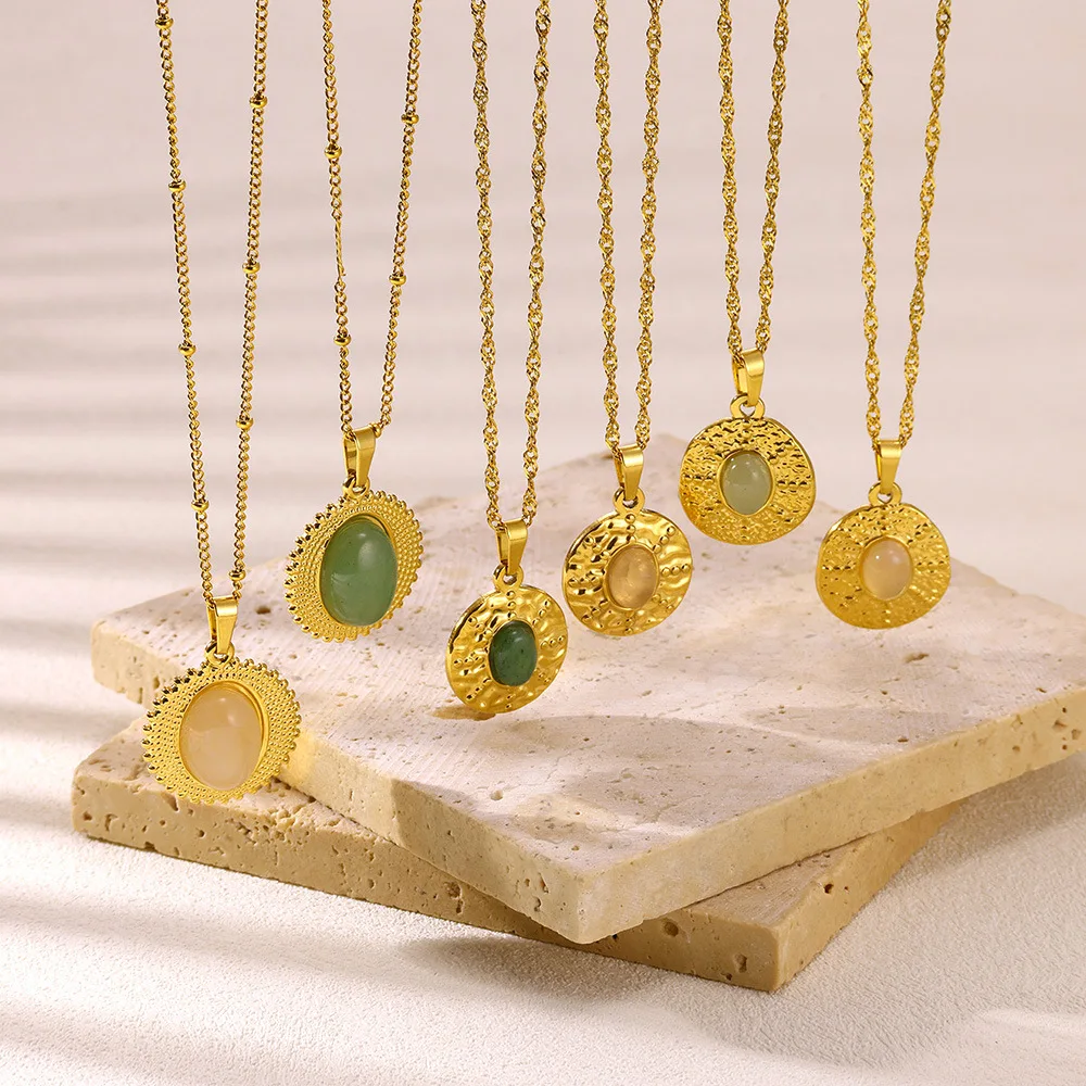 Gold Color Natural Stone Necklaces for Women Stainless Steel Fashion Minimalist Pendant Femme Party Jewelry Anniversary Gift
Gold Color Natural Stone Necklaces for Women Stainless Steel Fashion Minimalist Pendant Femme Party Jewelry Anniversary Gift