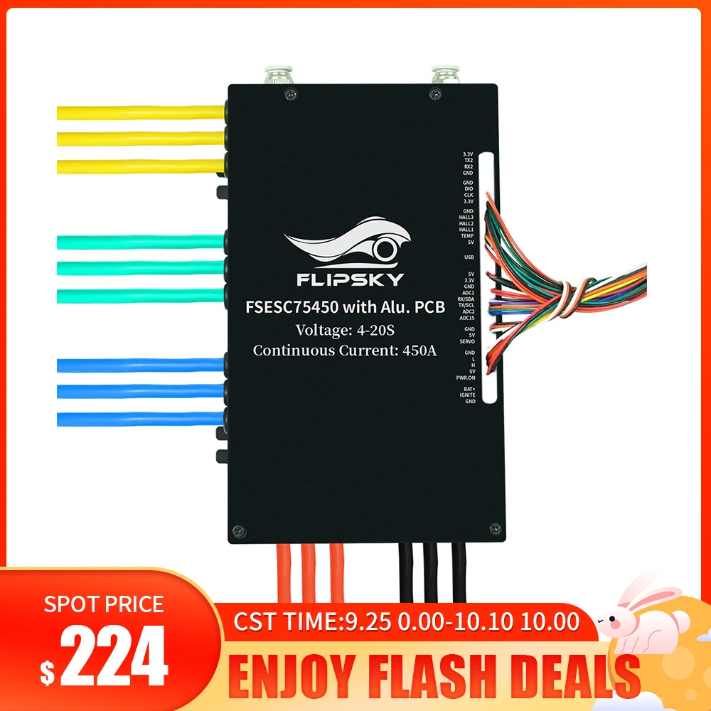 Flipsky Fsesc 75450 84v High Current 450a Esc Base On Vesc With Aluminum Water Cooling Enclosure For E-foil Fighting Robot
Flipsky Fsesc 75450 84v High Current 450a Esc Base On Vesc With Aluminum Water Cooling Enclosure For E-foil Fighting Robot