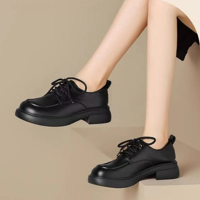 2026 Spring Summer New Women's British Style Platform Loafers Wedge Heel Leather Casual Shoes
2026 Spring Summer New Women's British Style Platform Loafers Wedge Heel Leather Casual Shoes