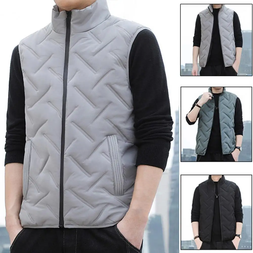 Stylish Vest Top Embossing Autumn Winter Sleeveless Jacket Zipper Pockets Waistcoat
Stylish Vest Top Embossing Autumn Winter Sleeveless Jacket Zipper Pockets Waistcoat