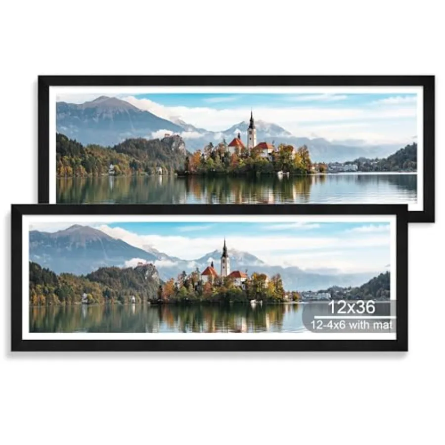 12x36 Picture Frame 2 Packs, Real Glass and Wood Frame, Display Collage Pictures Twelve 4x6 With Mat or Pennant 12 x 36 Without
12x36 Picture Frame 2 Packs, Real Glass and Wood Frame, Display Collage Pictures Twelve 4x6 With Mat or Pennant 12 x 36 Without