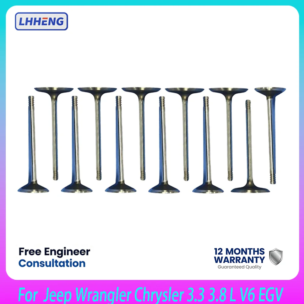 Engine Intake & Exhaust Valve Set For 01-11 3.3 3.8 L V6 EGV Jeep Wrangler Chrysler Town Country Chrysler Pacifica 04781025AA
Engine Intake & Exhaust Valve Set For 01-11 3.3 3.8 L V6 EGV Jeep Wrangler Chrysler Town Country Chrysler Pacifica 04781025AA