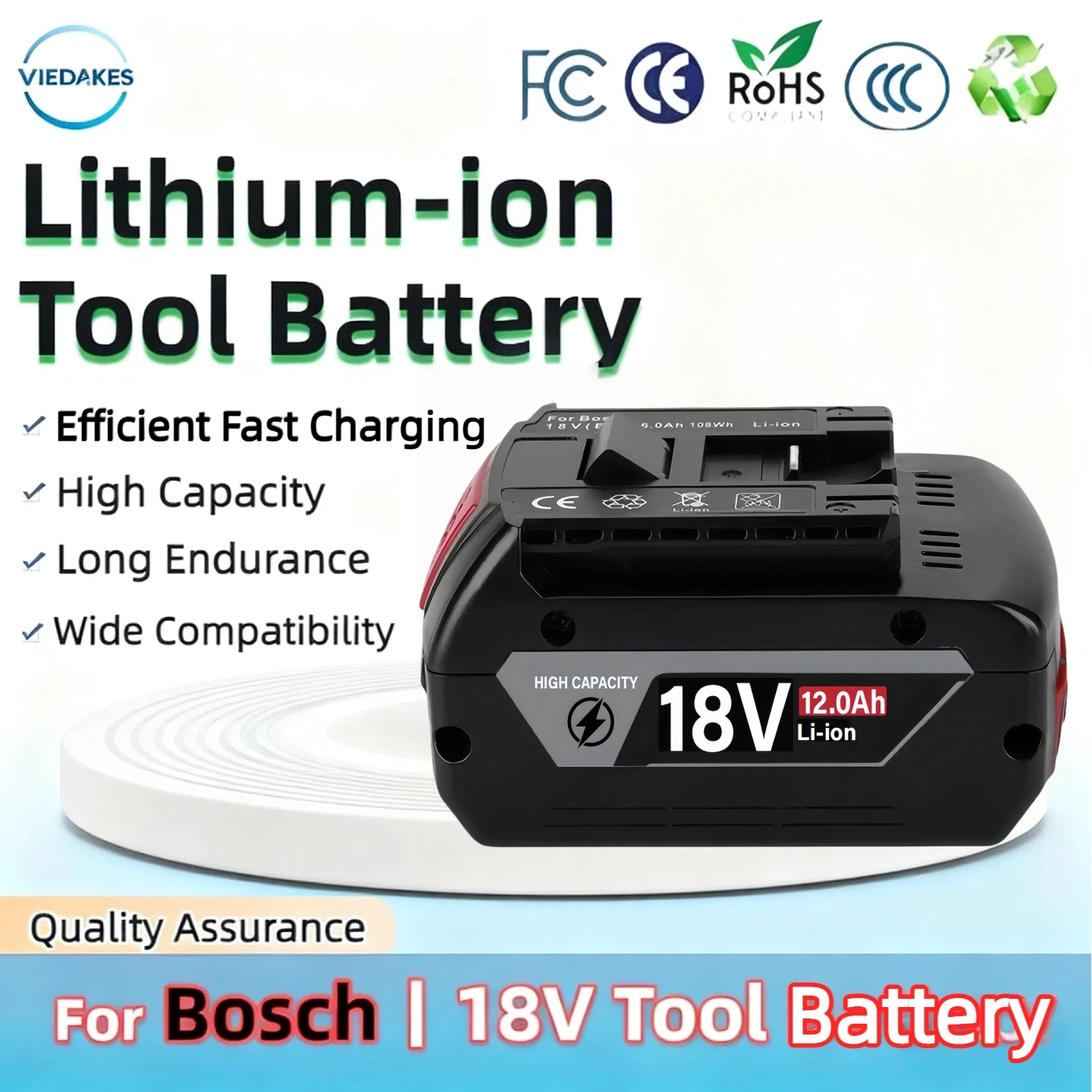 Original for Bosch 18V battery, 18V and 6000mAh backup batteries, Draadloze professional system, BAT609 BAT618 GBA18V80 tool
Original for Bosch 18V battery, 18V and 6000mAh backup batteries, Draadloze professional system, BAT609 BAT618 GBA18V80 tool