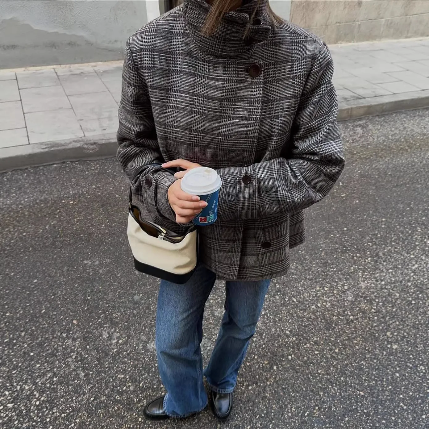 KIDCRKJ Casual Plaid Women Spring Jacket Stand Collar Double Breasted Lady Outwear Lapel Neck Full Sleeve Female Short Jackets
KIDCRKJ Casual Plaid Women Spring Jacket Stand Collar Double Breasted Lady Outwear Lapel Neck Full Sleeve Female Short Jackets