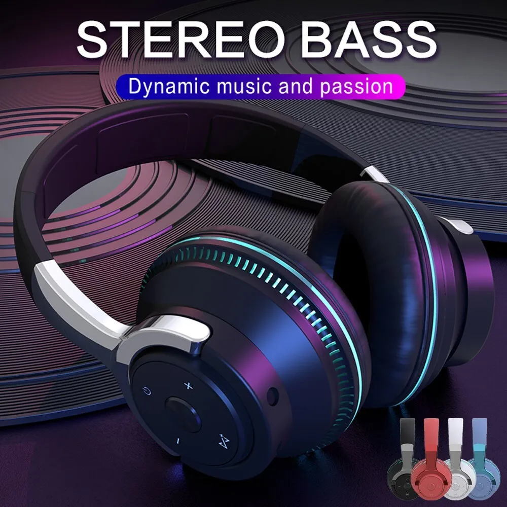 Wireless Bluetooth 5.1 Headphones Over Ear LED Headset Stereo Noise Cancelling
Wireless Bluetooth 5.1 Headphones Over Ear LED Headset Stereo Noise Cancelling