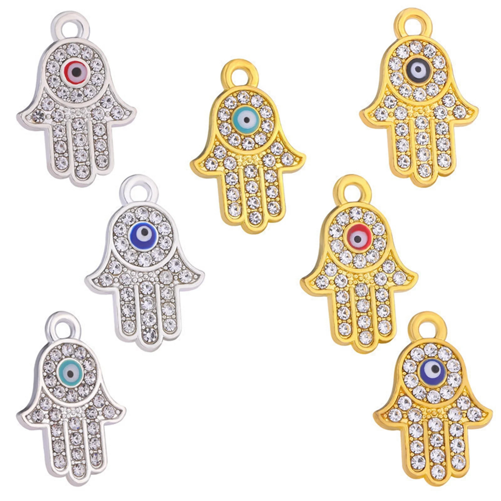 10 Alloy Rhinestone Hamsa Hand Enamel BLUE EYE Kabbalah Charm Pendants 14X21mm
10 Alloy Rhinestone Hamsa Hand Enamel BLUE EYE Kabbalah Charm Pendants 14X21mm