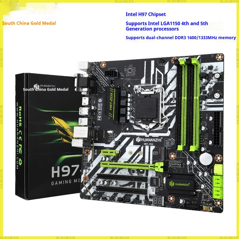 H97 Zd3 H97 Motherboard Lga 1150 M-Atx Sata3 Usb3.0 Nvme Ngff M.2 Ssd Support Non-Ecc Ram Core I3 4130 I5 4460 I7 4770
H97 Zd3 H97 Motherboard Lga 1150 M-Atx Sata3 Usb3.0 Nvme Ngff M.2 Ssd Support Non-Ecc Ram Core I3 4130 I5 4460 I7 4770