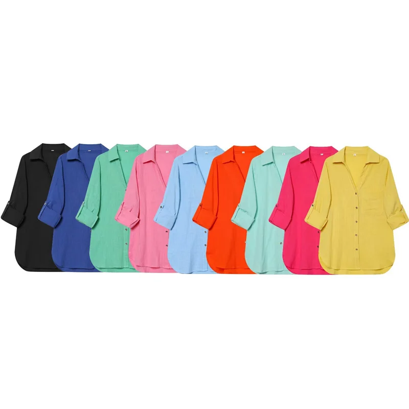 Women's Shirt 2026 Summer New Style Solid Color Long Sleeve Loose Simple Shirt Casual Fashion Versatile
Women's Shirt 2026 Summer New Style Solid Color Long Sleeve Loose Simple Shirt Casual Fashion Versatile