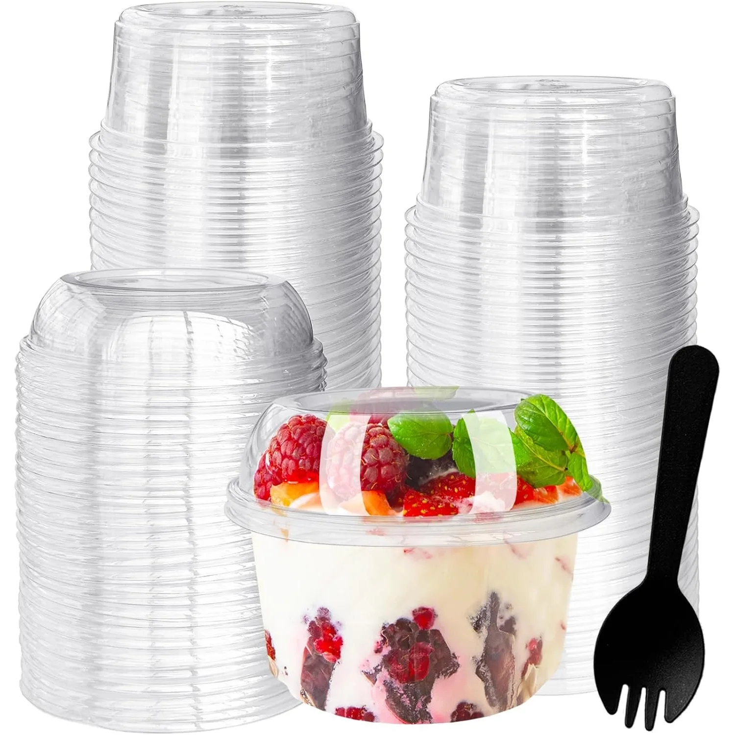 50 Pack 12 oz Disposable Clear Plastic Cups with Dome Lids and Spoons, Plastic Dessert Cups, Disposable Snack Bowls for Ice Cream, Cake, Snacks, Fruit, Cold Drinks, Milkshake, Pudding, Salad
50 Pack 12 oz Disposable Clear Plastic Cups with Dome Lids and Spoons, Plastic Dessert Cups, Disposable Snack Bowls for Ice Cream, Cake, Snacks, Fruit, Cold Drinks, Milkshake, Pudding, Salad