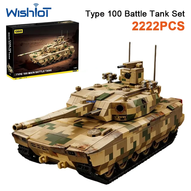 97033 2222Pcs TYPE 100 Main Battle Tank Building Blocks 1:28 Military Desert Camouflage Model DIY Construction Bricks Gift
97033 2222Pcs TYPE 100 Main Battle Tank Building Blocks 1:28 Military Desert Camouflage Model DIY Construction Bricks Gift