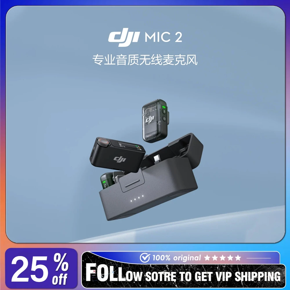 Original DJI Mic Mini 2 Wireless Lavalier Microphone Ultra-Light Magnetic Clip-On Mic Advanced Noise Cancelling Portable Set
Original DJI Mic Mini 2 Wireless Lavalier Microphone Ultra-Light Magnetic Clip-On Mic Advanced Noise Cancelling Portable Set