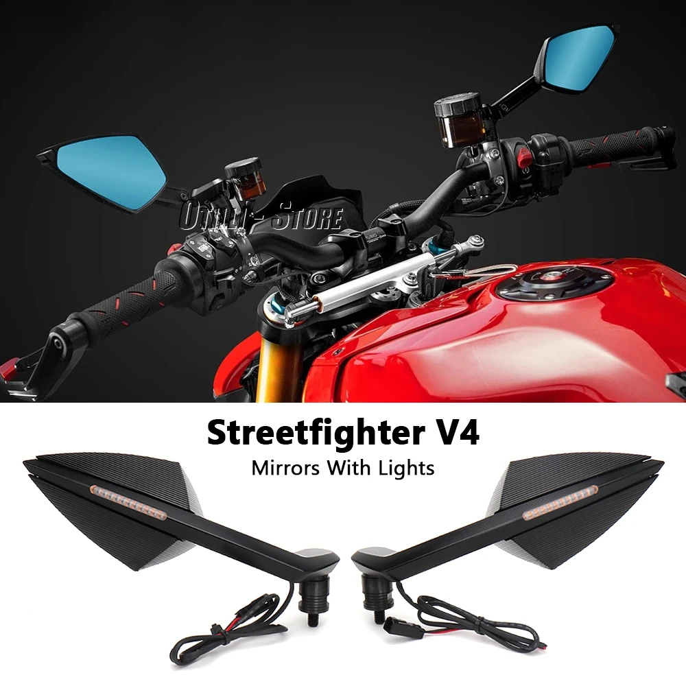 Motorcycle Rearview Mirror With Turn Signal For Ducati Street Fighter V4 Aluminum Accessories Streetfighter V4
Motorcycle Rearview Mirror With Turn Signal For Ducati Street Fighter V4 Aluminum Accessories Streetfighter V4