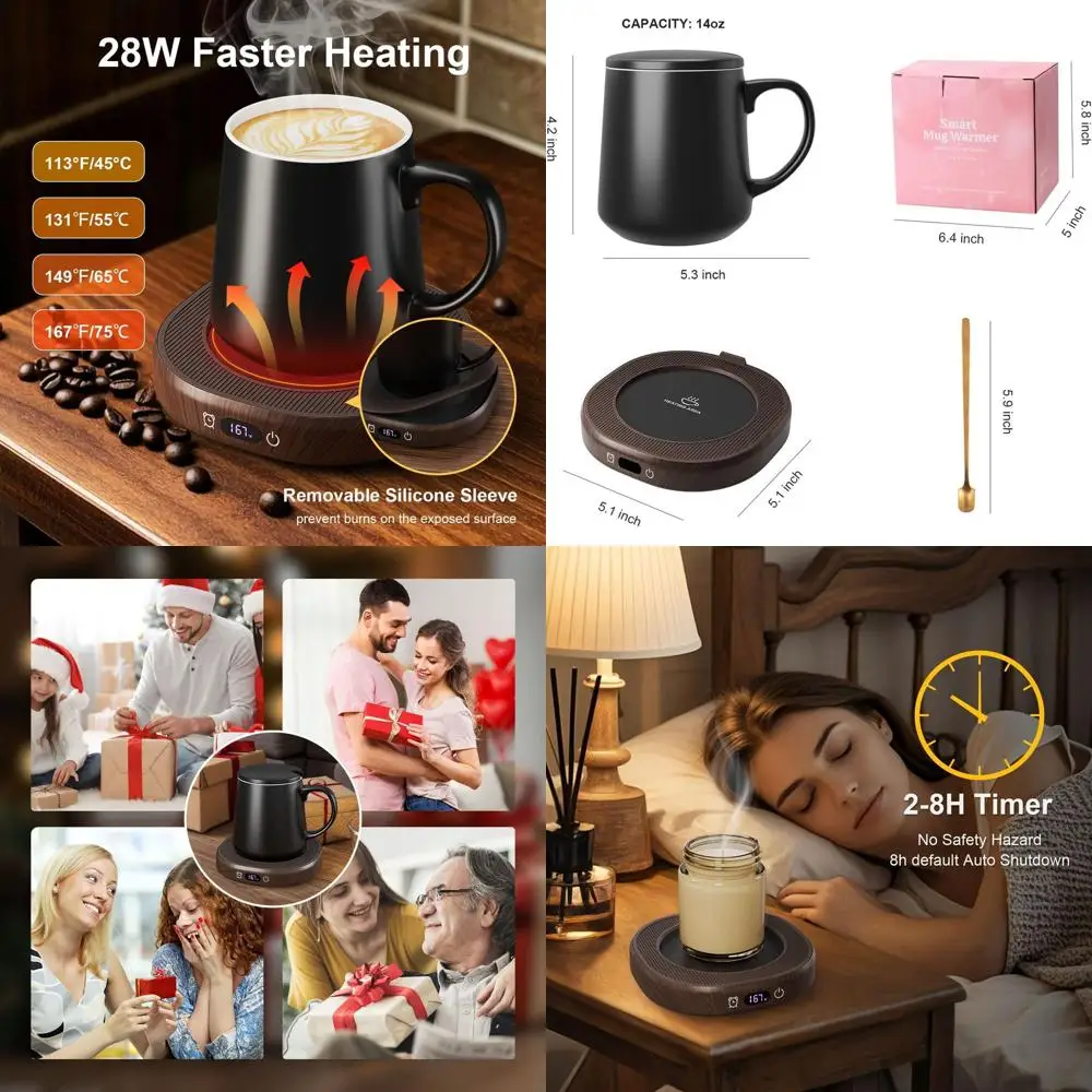 Coffee Mug Warmer & Mug Set for desk, Smart Auto Shut Off Electric Cup Warmer for Office & Home, 4-Temperature Setting Coffee He
Coffee Mug Warmer & Mug Set for desk, Smart Auto Shut Off Electric Cup Warmer for Office & Home, 4-Temperature Setting Coffee He