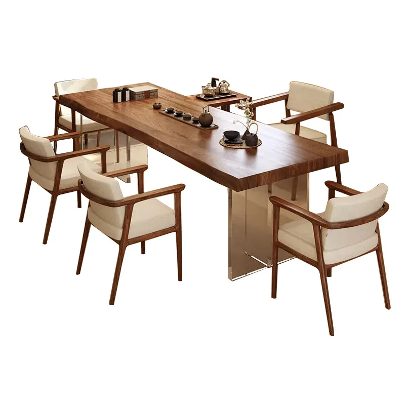 Modern simple solid wood tea table, full set of acrylic tea table, living room home large table
Modern simple solid wood tea table, full set of acrylic tea table, living room home large table