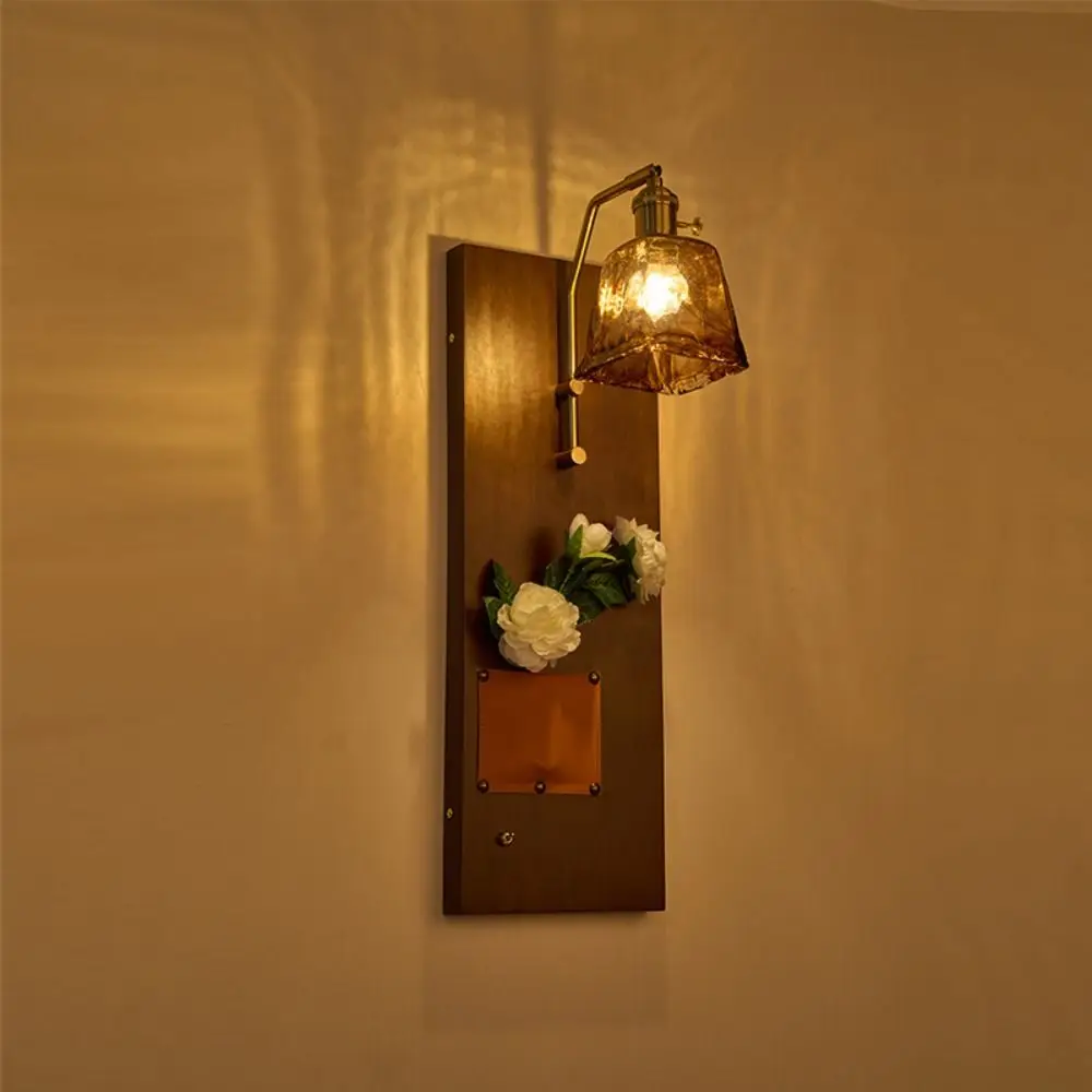 Modern Luxury Retro Wooden Wall Lamp AC110-265V Vintage Nordic Glass Wall Sconce Walnut Flower Arrangement LED Decorative Light
Modern Luxury Retro Wooden Wall Lamp AC110-265V Vintage Nordic Glass Wall Sconce Walnut Flower Arrangement LED Decorative Light